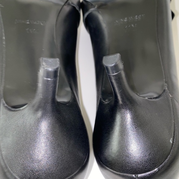 Nine West Black Pointed Toe Leather Heels - Picture 6 of 11